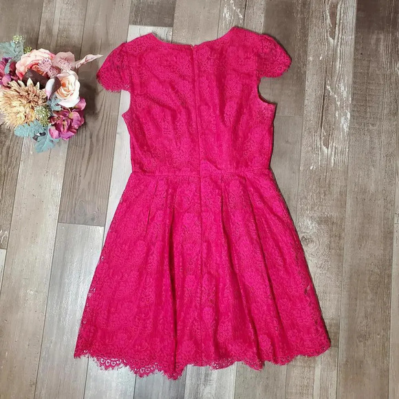 XXI Forever 21 Juniors Size Medium Fuscia Pink Lace Dress - Picture 12 of 12